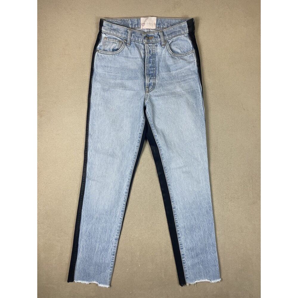 Revice Jeans Womens 28 Blue Black Ex Boyfriend‎ Two Tone Denim Adult